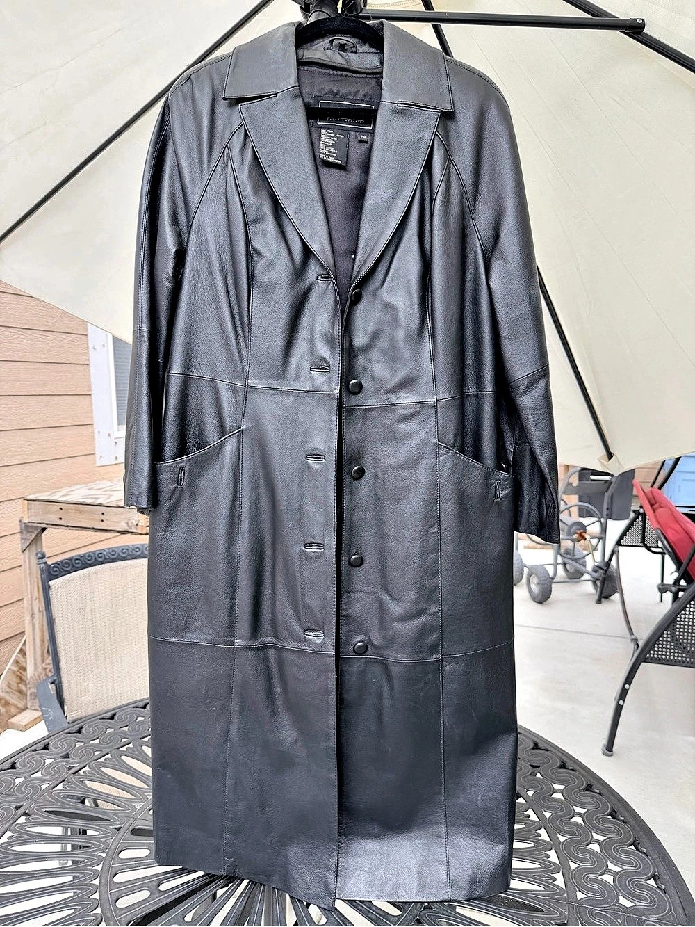 Jerry Lewis Classic Luxuries Leather Coat Black Medium